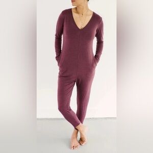 Smash + Tess Burgundy/ Wine The Friday Jumpsuit